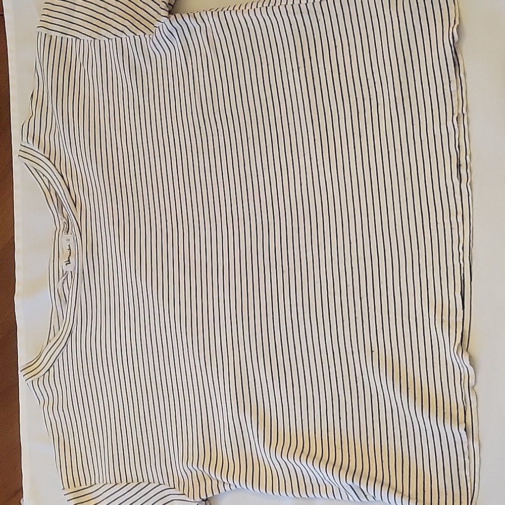 Striped Black and White Women's Top